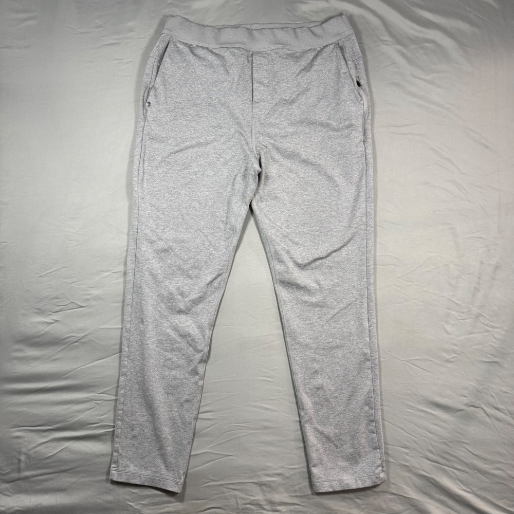 Vuori Coronado Pant Light Heather Grey Mens M Performance Joggers Zipper Pockets